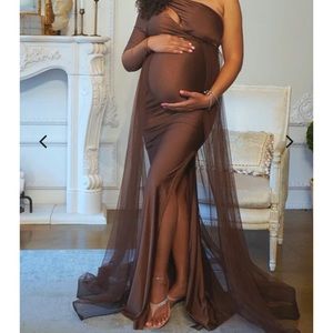 Xl coco brown Maternity Dress